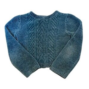 TOMMY BAHAMA Chenille‎ Cable Knit girls soft sweater Size Medium (7/8) Cozycore